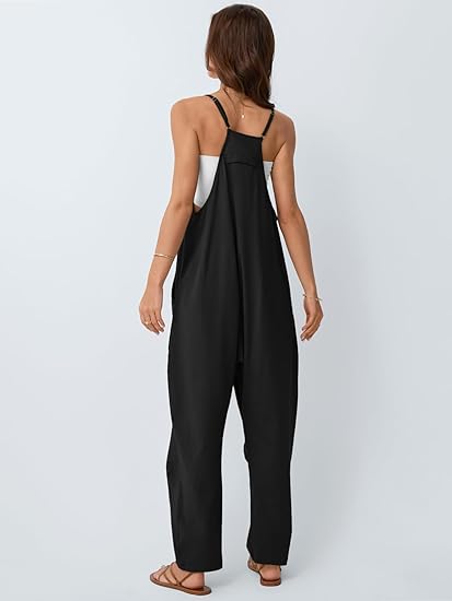 Effortless Summer Style: AUTOMET Women’s Casual Sleeveless Jumpsuit