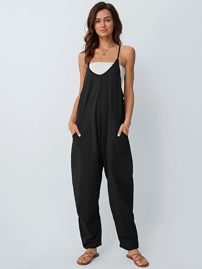 Effortless Summer Style: AUTOMET Women’s Casual Sleeveless Jumpsuit