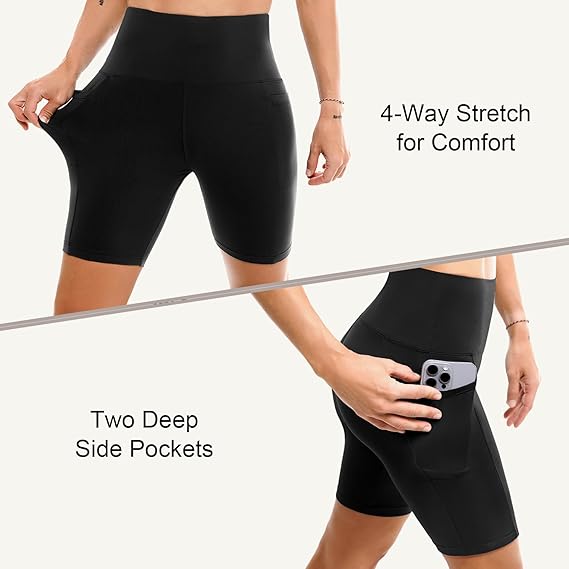 Leafigure High-Waisted Women’s Running Shorts