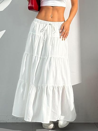 DERAX Women’s Elegant Elastic Waist Skirt
