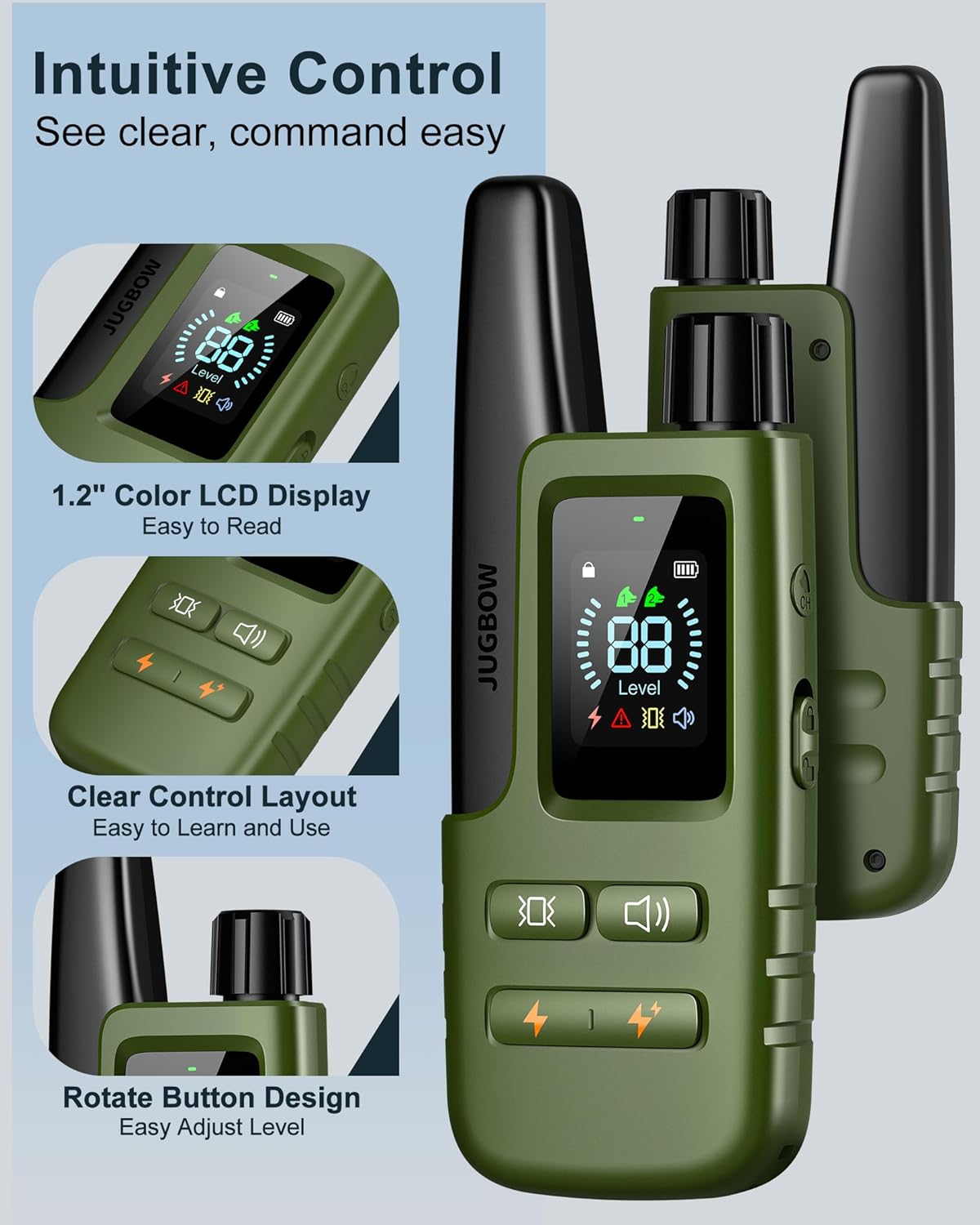 Jugbow Rechargeable Dog Shock Collar