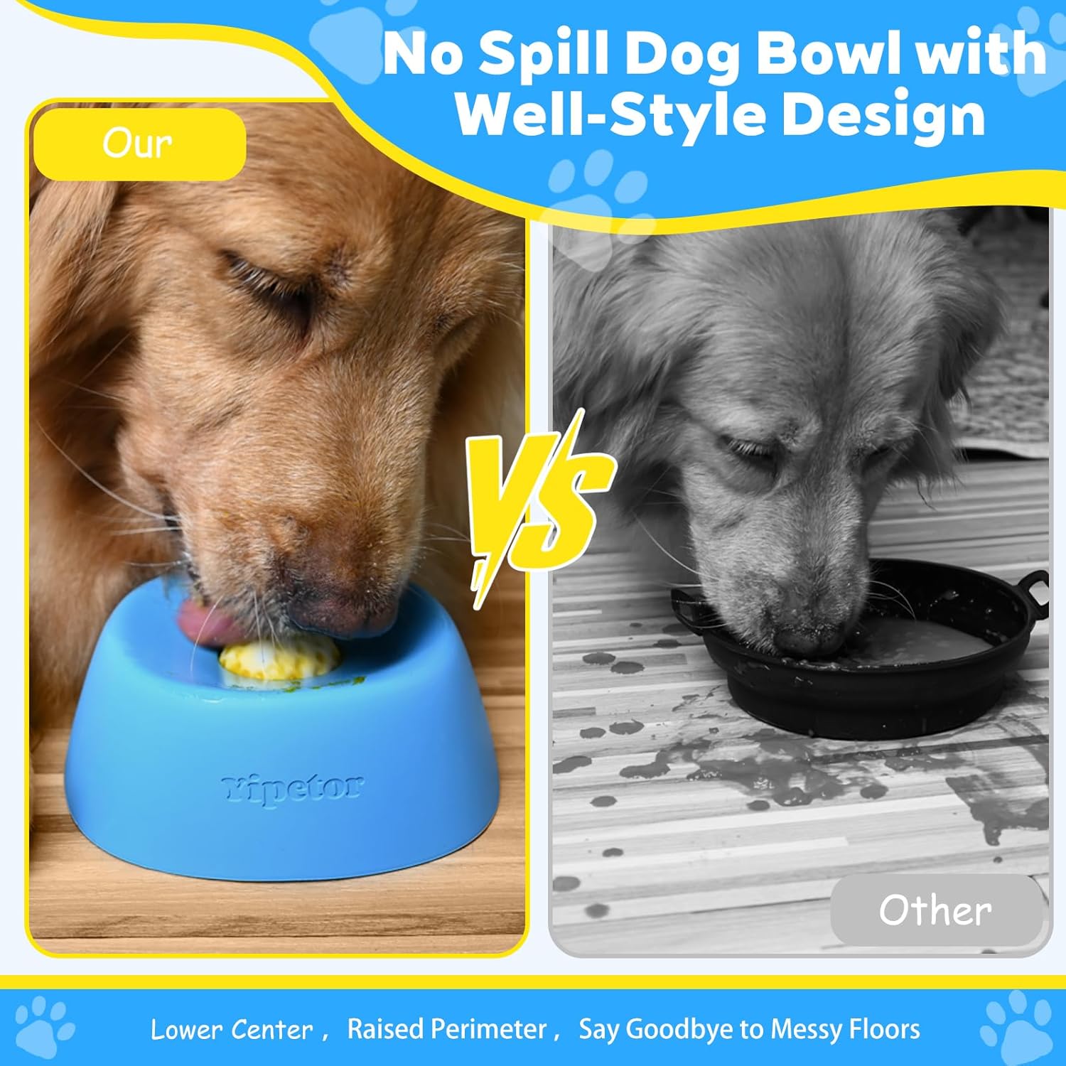 Yipetor Slow Feeder Dog Bowl – Fun & Mess-Free Feeding