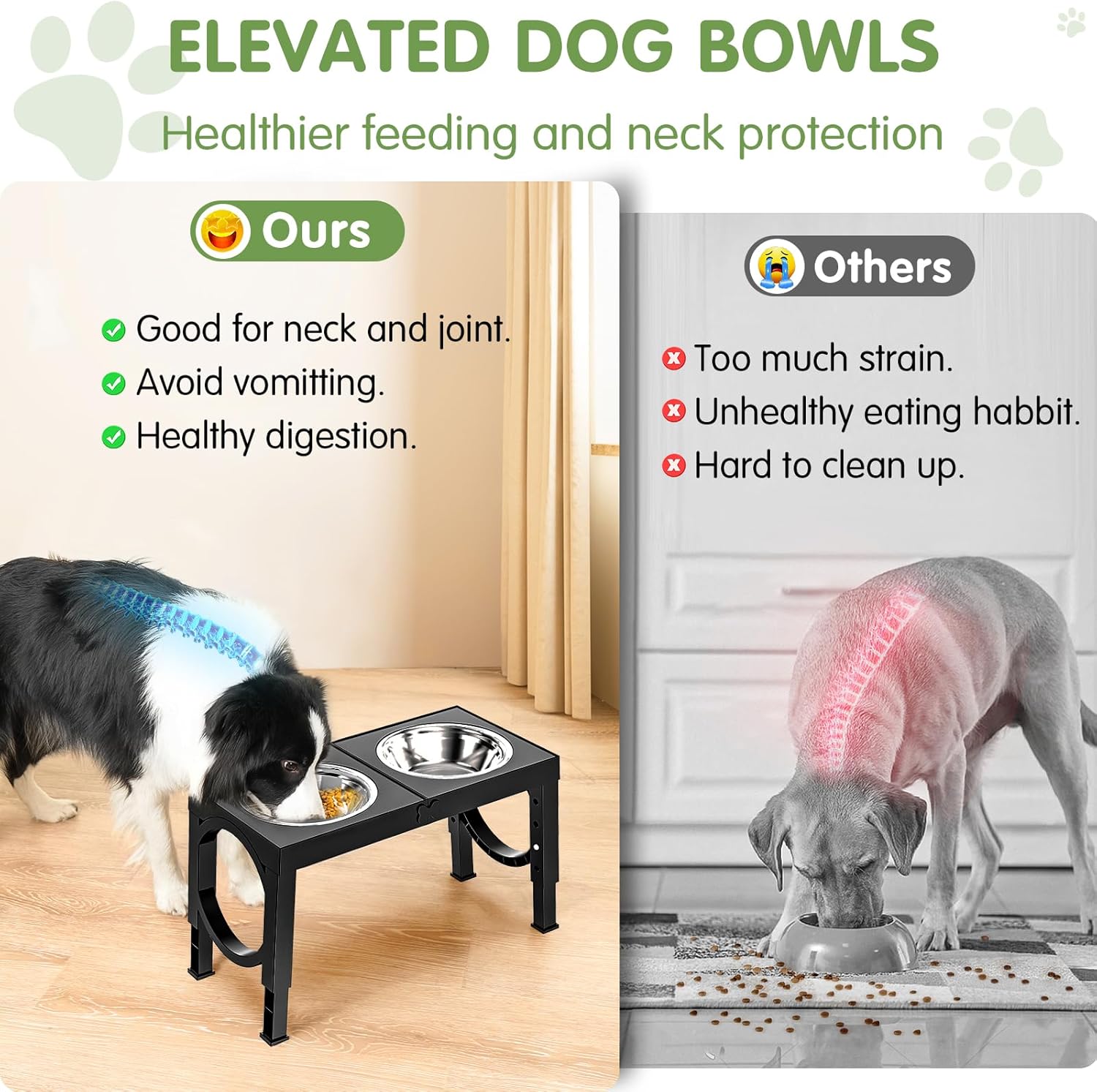Elevated Adjustable Dog Bowls – Healthy & Comfortable Mealtime