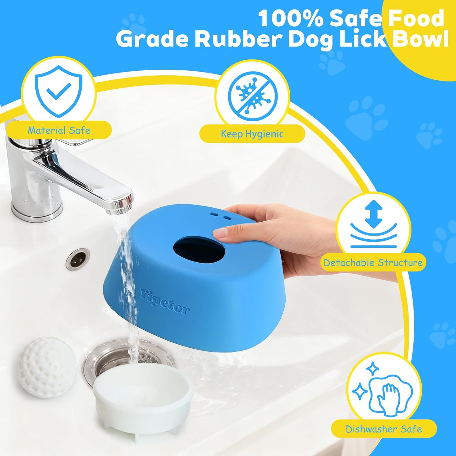 Yipetor Slow Feeder Dog Bowl – Fun & Mess-Free Feeding