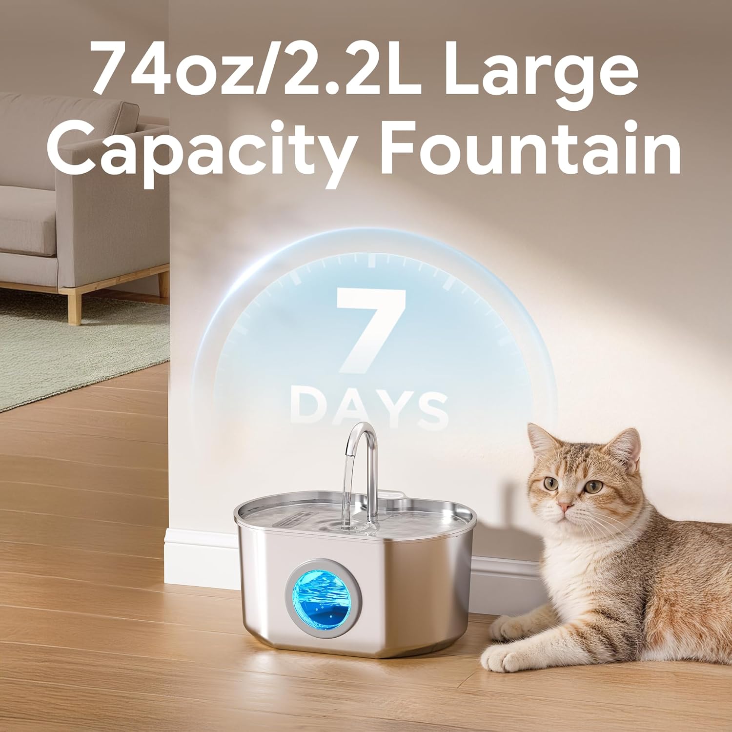 Keep Your Dog Healthy with the Stainless Steel Cat Water Fountain 💧