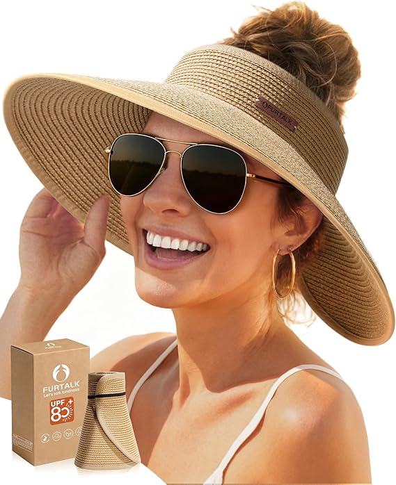 Stay Stylish & Sun-Safe with the FURTALK Wide Brim Sun Visor Hat