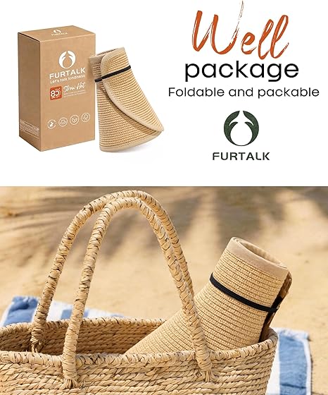 Stay Stylish & Sun-Safe with the FURTALK Wide Brim Sun Visor Hat