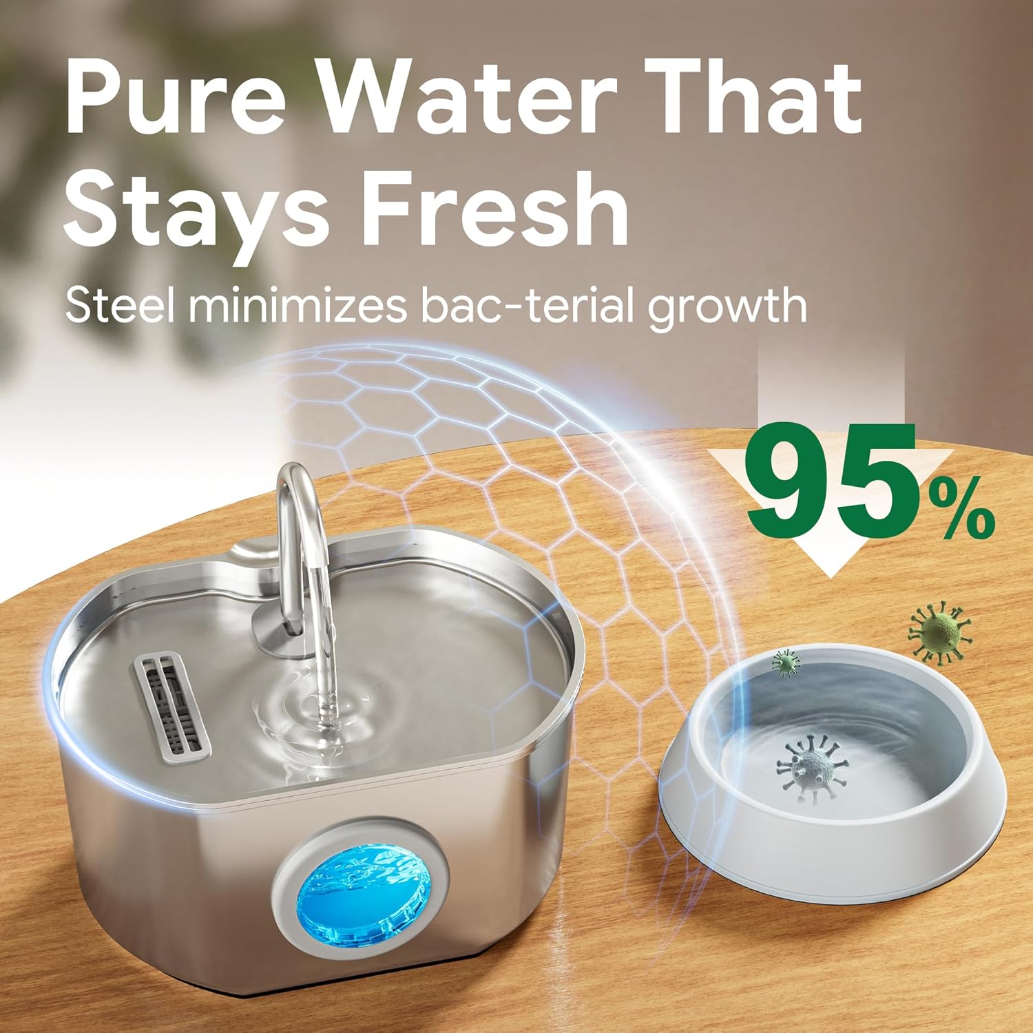 Keep Your Dog Healthy with the Stainless Steel Cat Water Fountain 💧