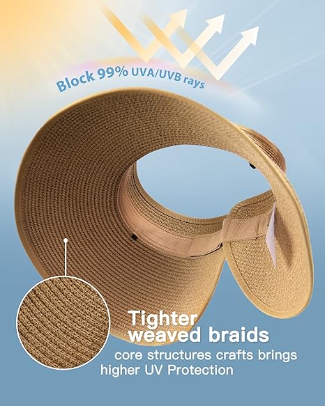 Stay Stylish & Sun-Safe with the FURTALK Wide Brim Sun Visor Hat