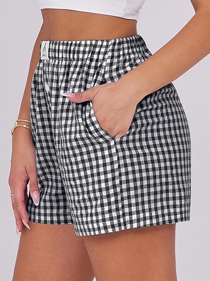 ANRABESS Women’s Gingham Pajama Shorts – Quick Blog