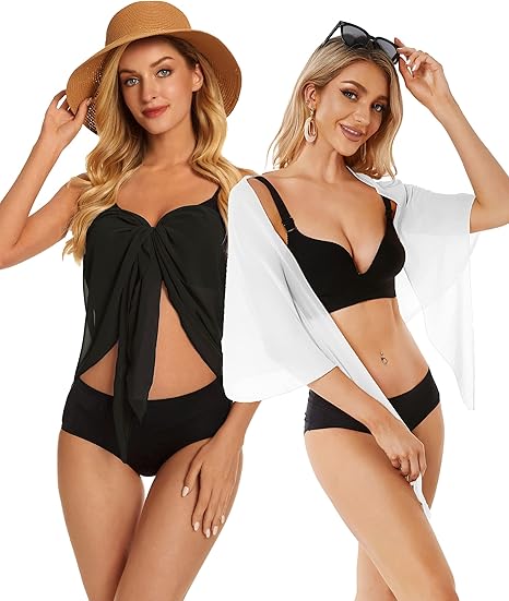 Pieces Sarong Cover‑Up Swim Skirt