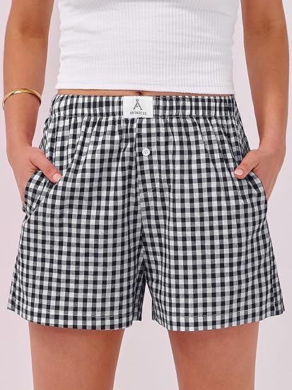 ANRABESS Women’s Gingham Pajama Shorts – Quick Blog