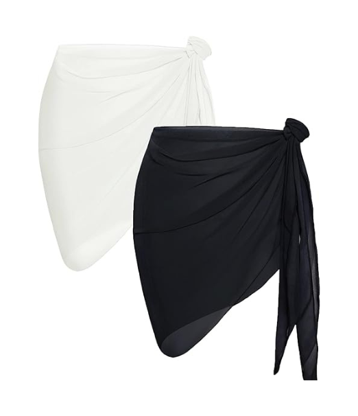 Pieces Sarong Cover‑Up Swim Skirt