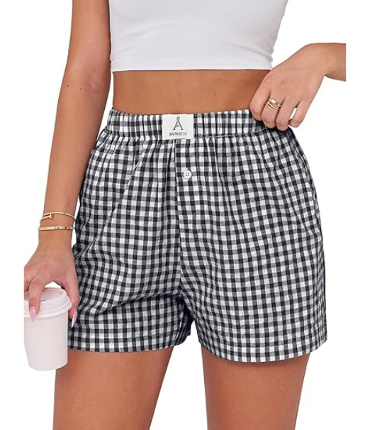 ANRABESS Women’s Gingham Pajama Shorts – Quick Blog